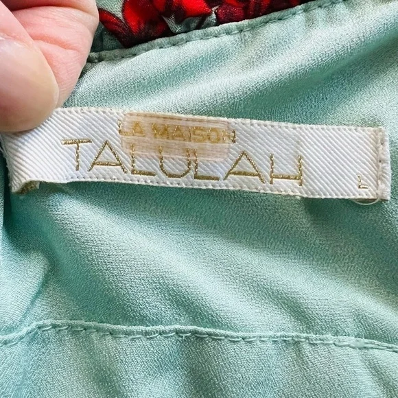 La Maison Talulah Superbloom Mini Dress Red Blue Size L - Picture 14 of 16